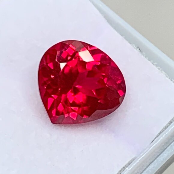Jewelry - DAZZLING Certified Pear Ruby Gemstone
